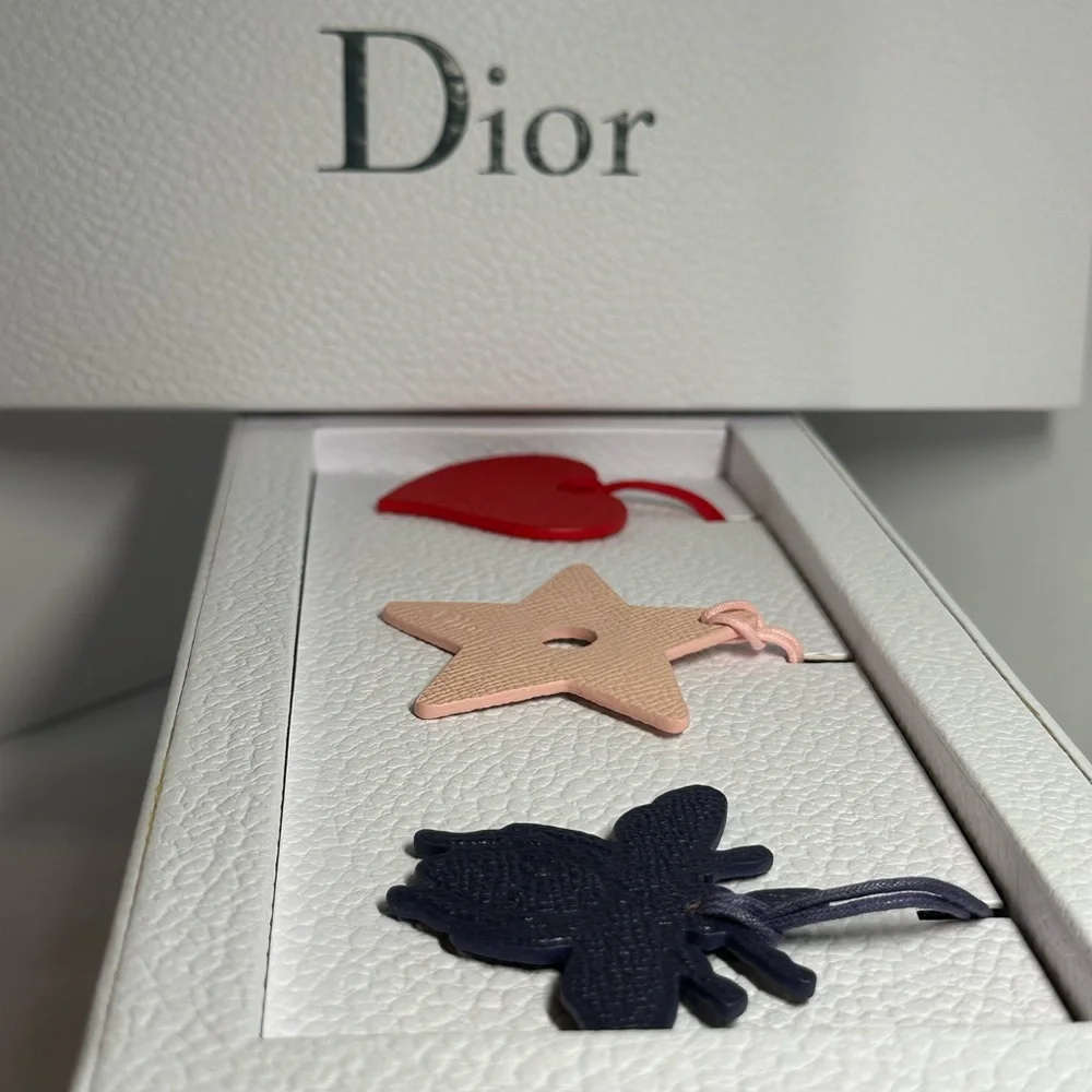 Christian Dior VIP Set of Three Limited Edition Leather Bag Charms - Picture 2 of 9